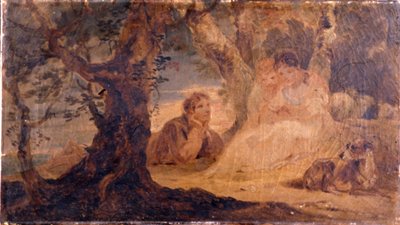 Figuren in einer Landschaft von Francis Bourgeois